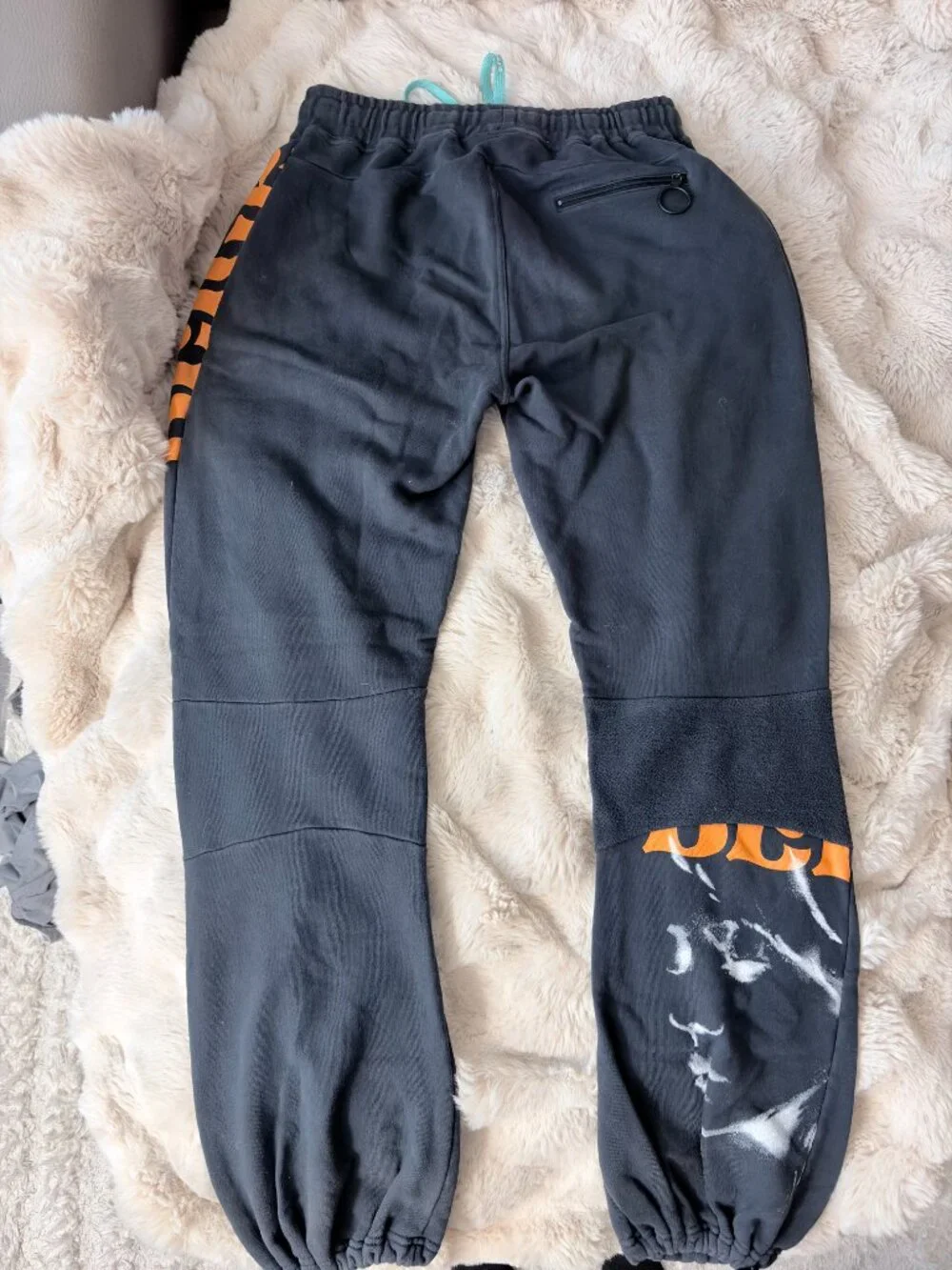 Off-White Logo Wide-Leg Sweatpants 'Black'